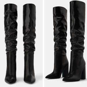 zara blue collection boots
